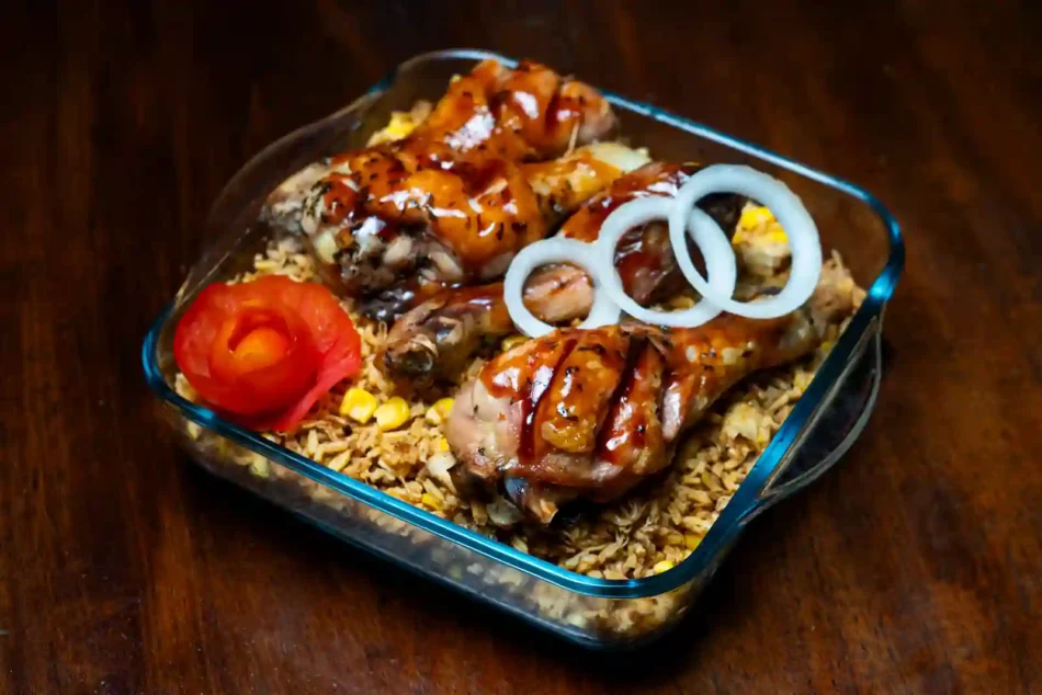 Pollo asado con arroz amarillo 2